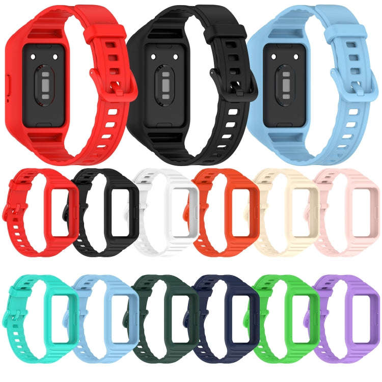 For Samsung Galaxy Fit 3 Integrated TPU Watch Band(Dark Green)