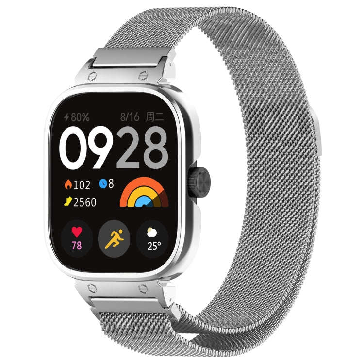 For Nothing CMF Watch Pro Metal Frame + Milanese Integrated Magnetic Watch Band(Silver)