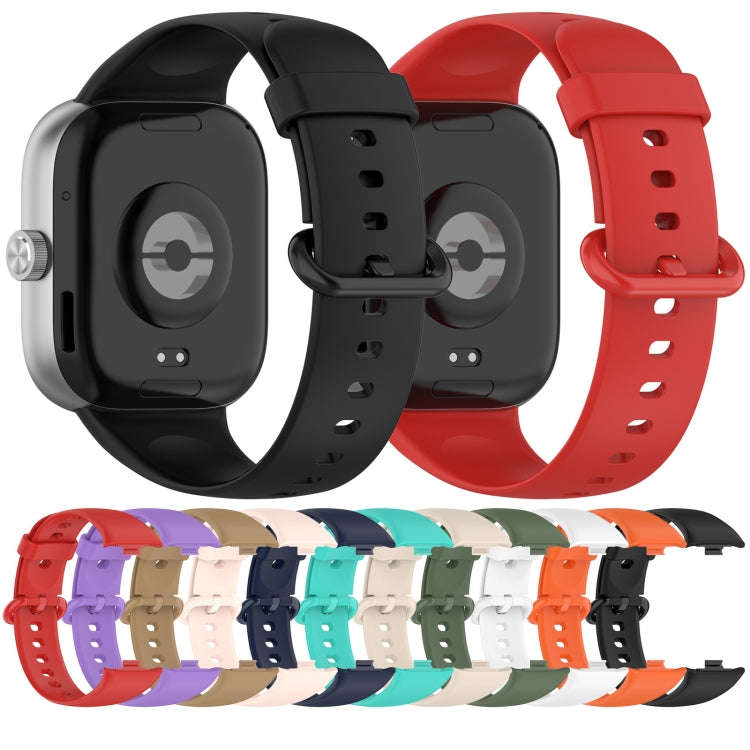 For Xiaomi Smart Band 10 Pro / 9 Pro / 8 Pro Solid Color Colorful Buckle Silicone Watch Band(White)
