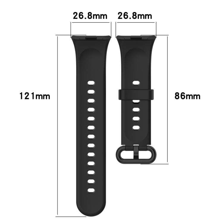 For Xiaomi Smart Band 10 Pro / 9 Pro / 8 Pro Solid Color Colorful Buckle Silicone Watch Band(White)