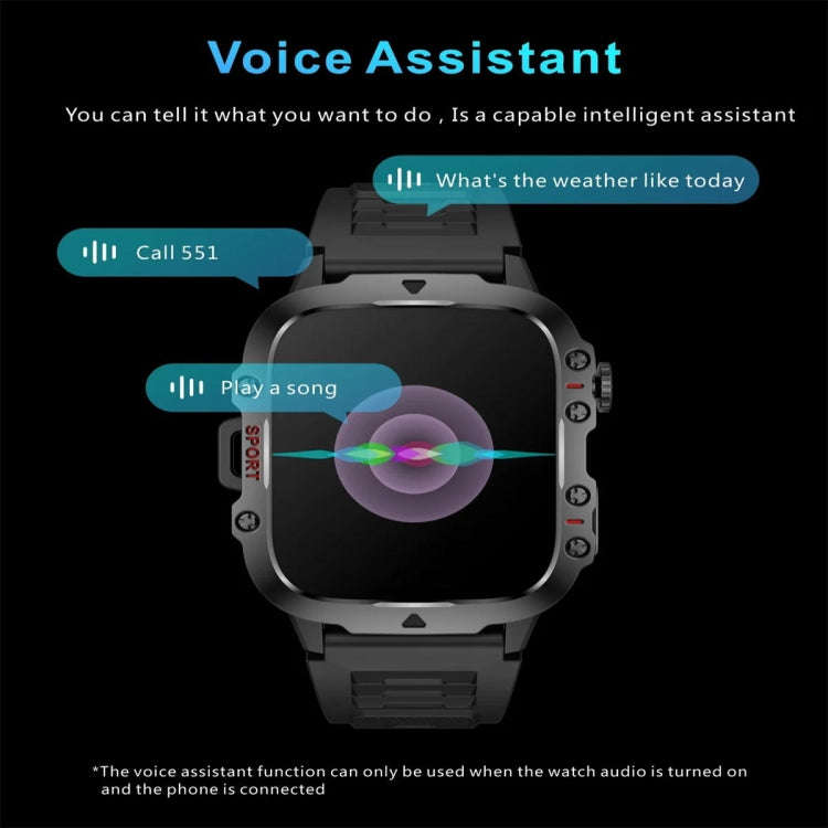 QX11 1.96 inch Color Screen Smart Watch Leather Strap Support Bluetooth Call(Black)