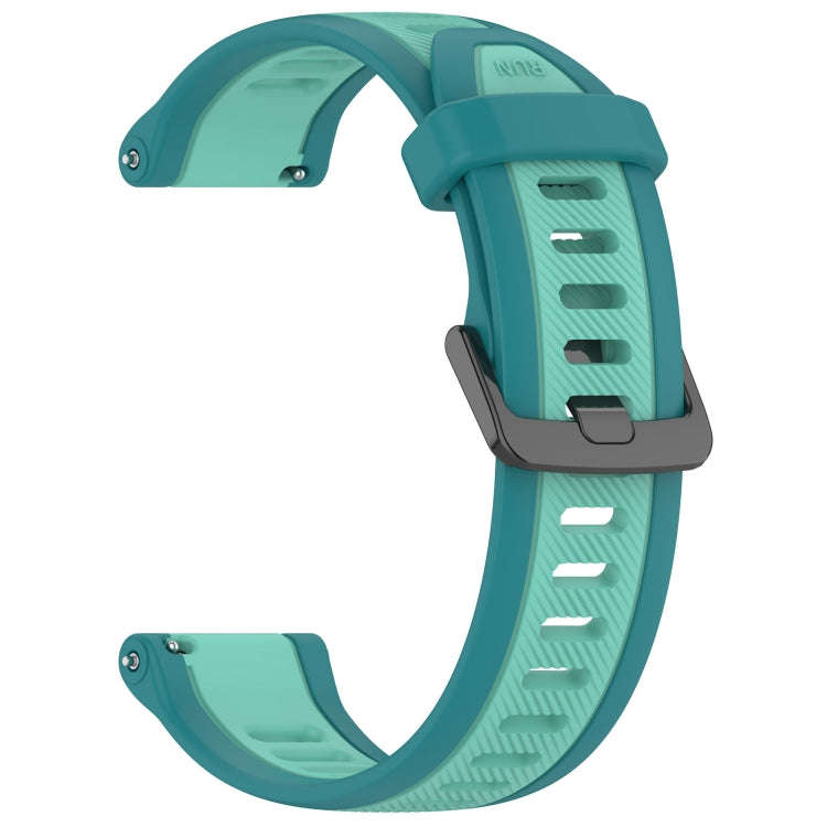 For Huawei Watch 3 22mm Two Color Textured Silicone Watch Band(Teal)