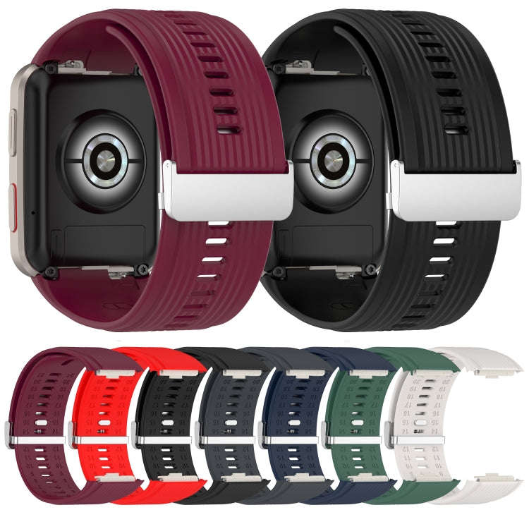 For Huawei Watch D Blood Pressure Watch Silicone Watch Band(Dark Grey)