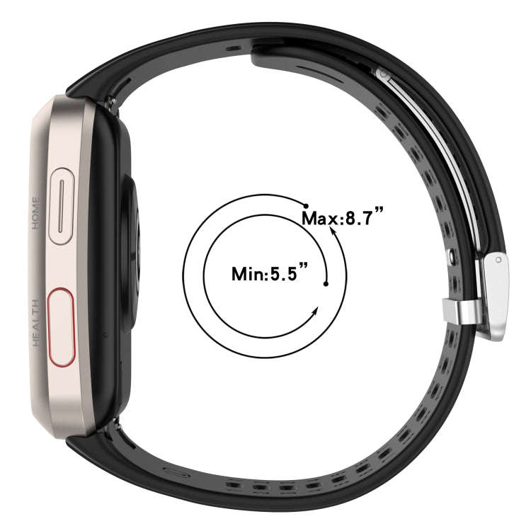 For Huawei Watch D Blood Pressure Watch Silicone Watch Band(Dark Grey)