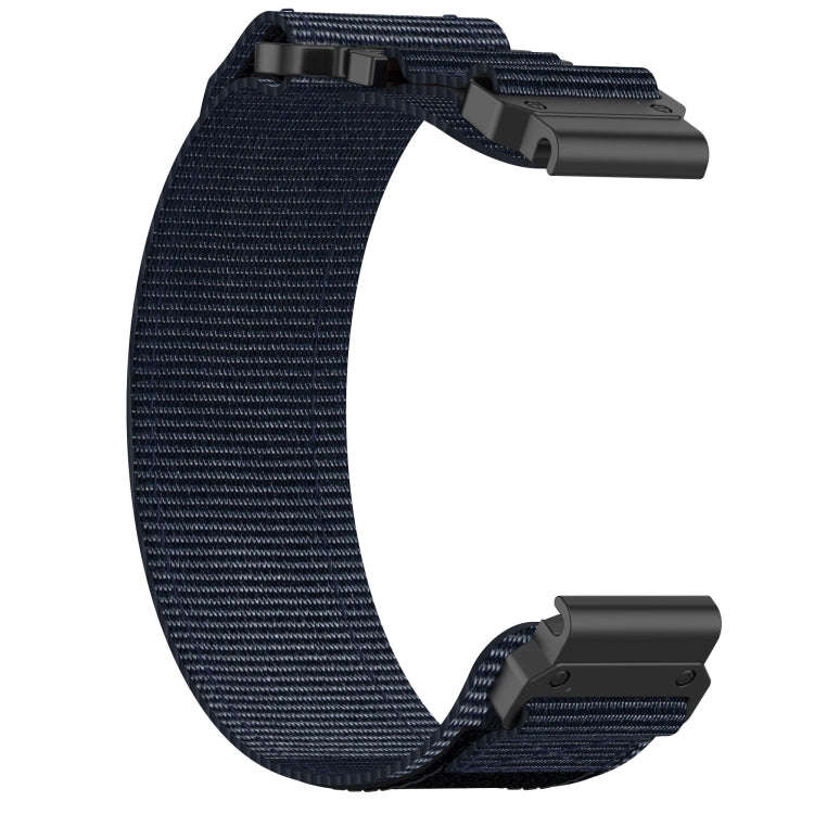 For Garmin  Instinct 2 Solar 22mm Nylon Hook And Loop Fastener Watch Band(Blue)
