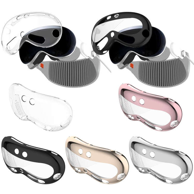 For Apple Vision Pro Electroplated TPU Protective Case VR Glasses Accessories(Black)