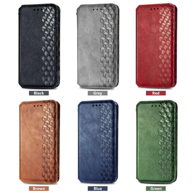 For Huawei Pura 70 Cubic Grid Pressed Magnetic Leather Phone Case(Black)