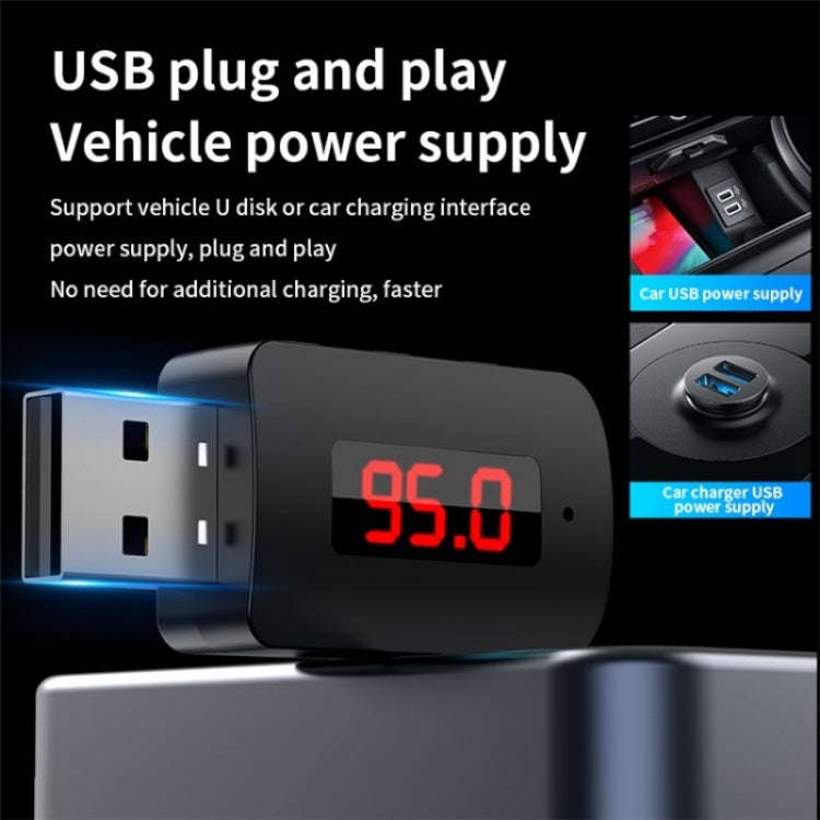M10 Car Digital Display FM Radio USB Bluetooth Adapter Wireless Audio Receiver