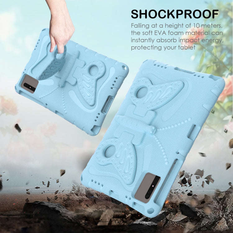 For Huawei MatePad SE 11 2024 Butterfly Bracket EVA Shockproof Tablet Case(Light Blue)