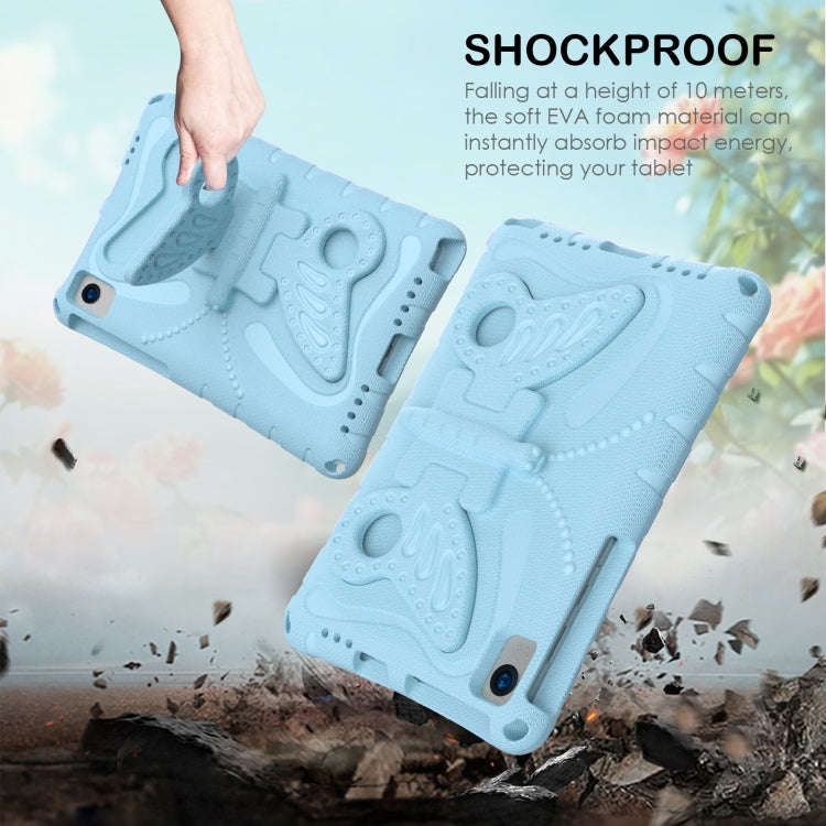 For Huawei MatePad 10.4 Butterfly Bracket EVA Shockproof Tablet Case(Light Blue)