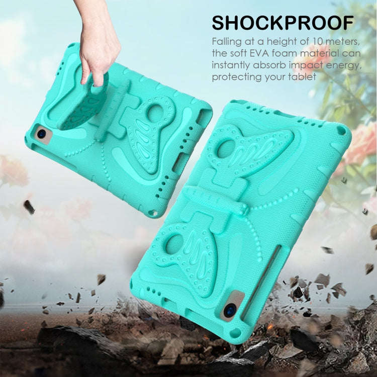 For Huawei MatePad SE 10.4 Butterfly Bracket EVA Shockproof Tablet Case(Mint Green)