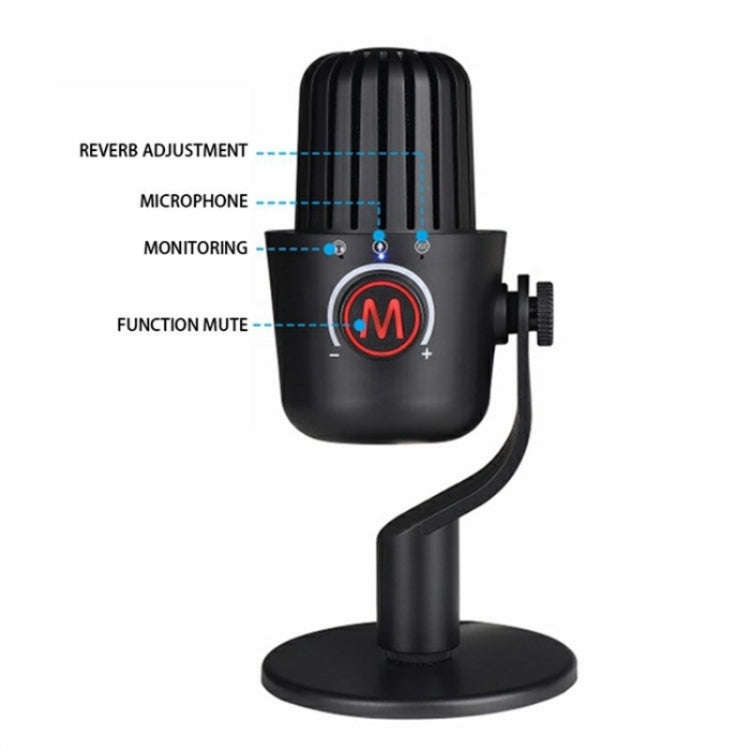 PDO-20 USB Gaming Desktop Microphone Noise Reduction Condenser Microphone(White)