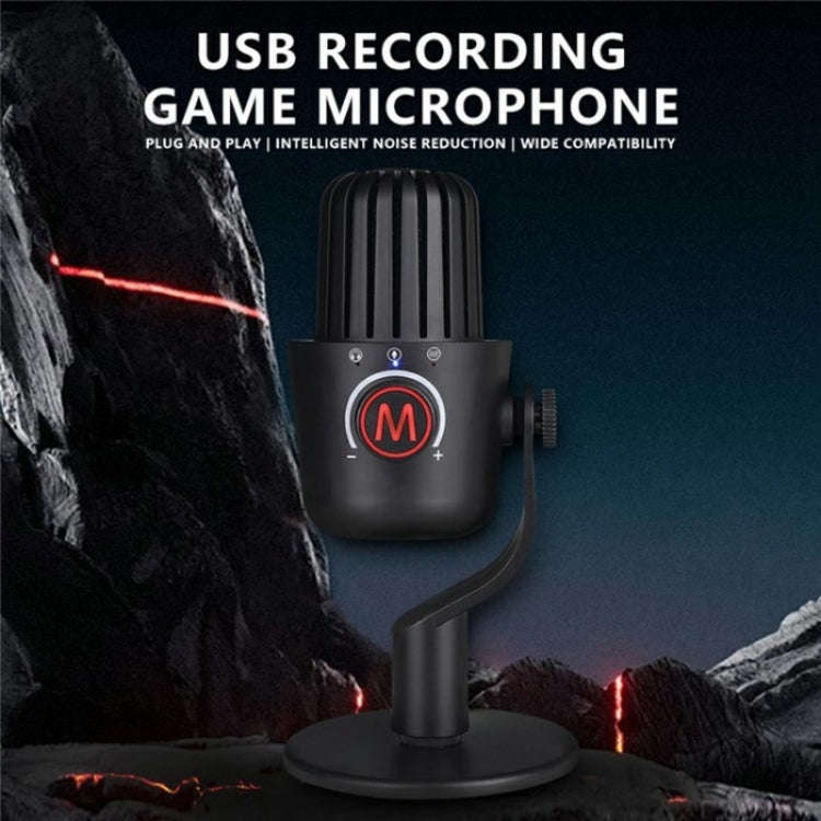 PDO-20 USB Gaming Desktop Microphone Noise Reduction Condenser Microphone(Black)
