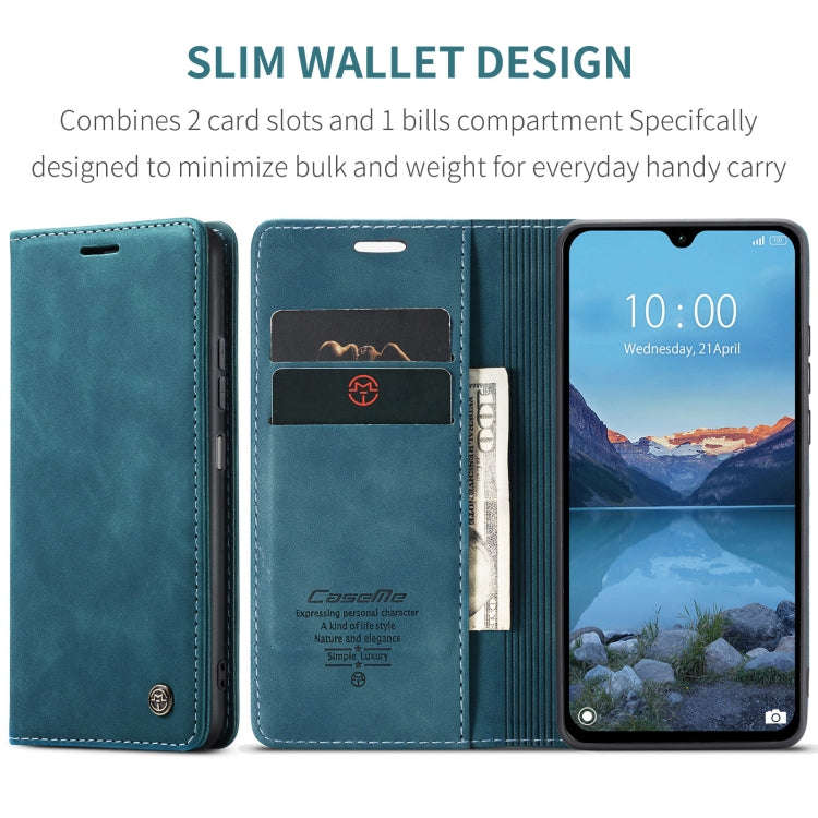 For Redmi 14C CaseMe 013 Multifunctional Horizontal Flip Leather Phone Case(Blue)