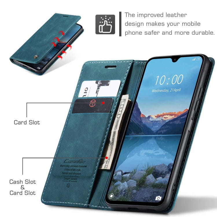 For Redmi 14C CaseMe 013 Multifunctional Horizontal Flip Leather Phone Case(Blue)