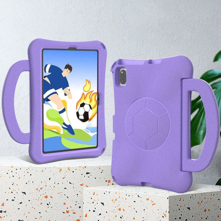 For Huawei MatePad 10.4 2020 / 2022 Handle Football Shaped EVA Shockproof Tablet Case(Light Purple)