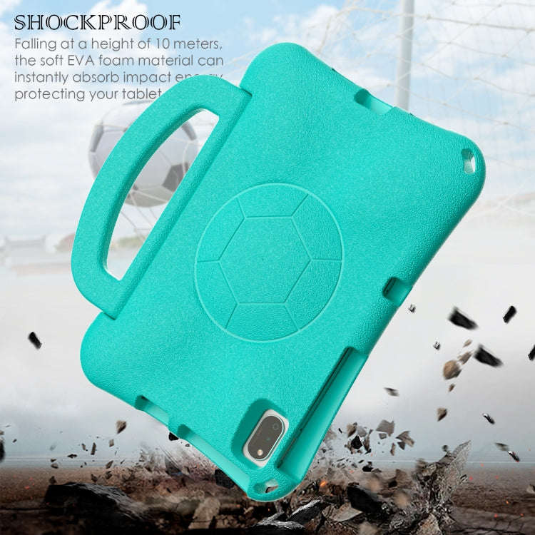 For Huawei MatePad 10.4 2020 / 2022 Handle Football Shaped EVA Shockproof Tablet Case(Mint  Green)