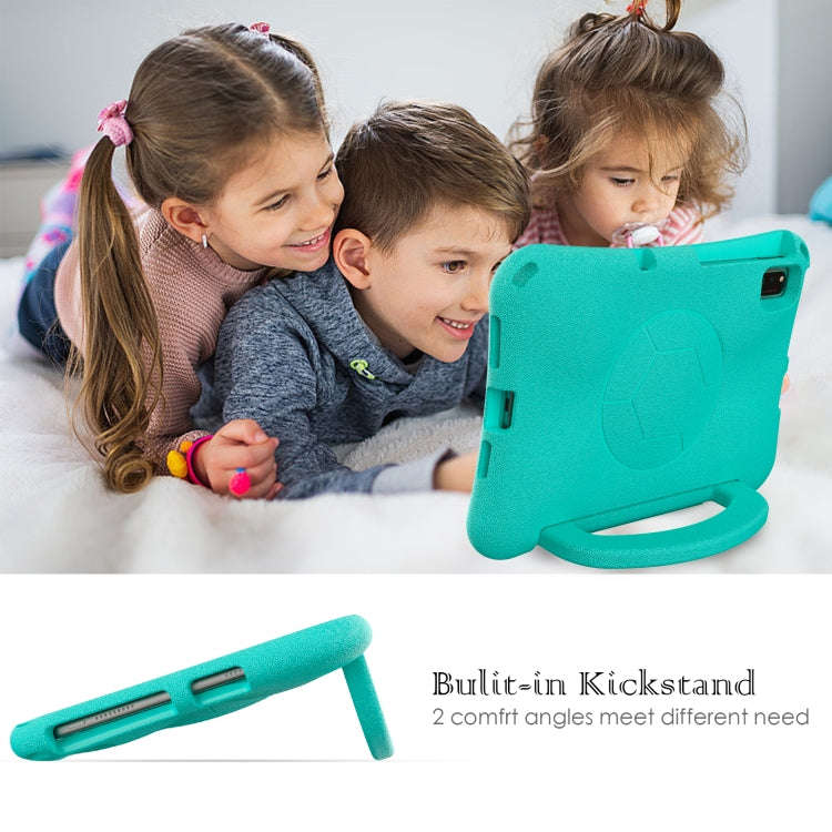 For Huawei MatePad 10.4 2020 / 2022 Handle Football Shaped EVA Shockproof Tablet Case(Mint  Green)