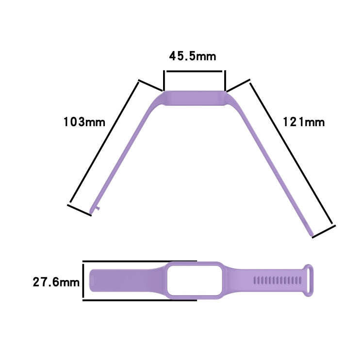 For Redmi Band 3 / Xiaomi Smart Band 9 Active Solid Color Soft Silicone Integrated Watch Band(Black)