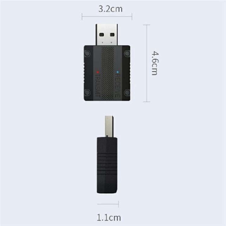 W15 Bluetooth 5.3 AUX Adapter USB Dongle 2 In 1 Car Audio Transmitter Receiver