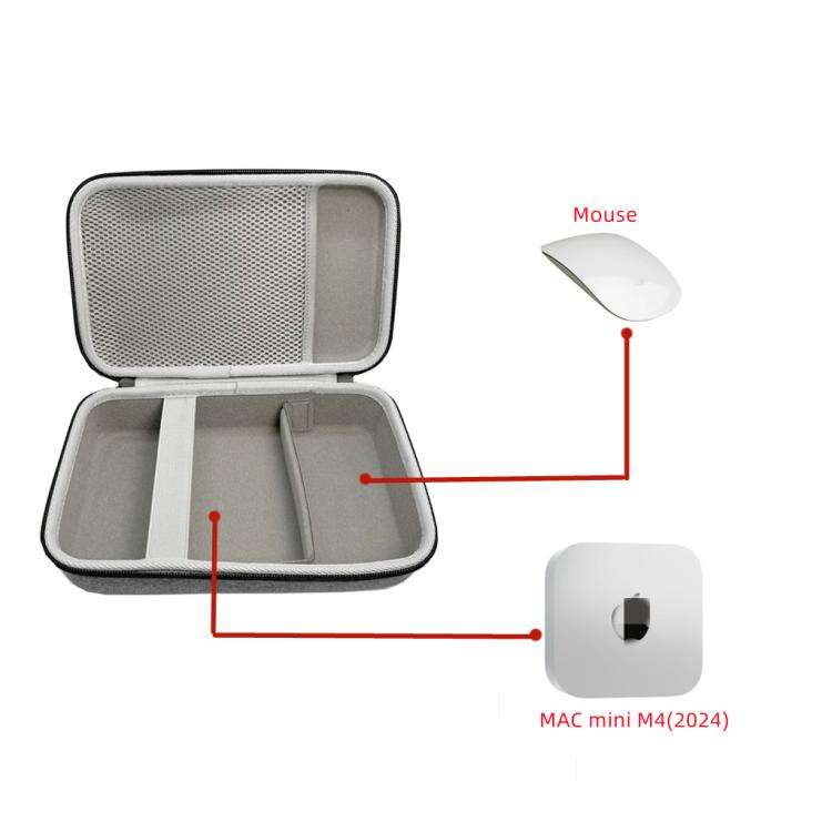 For Apple Mac Mini M4 2024 Storage Case Portable Shock-proof Hard Case Bag