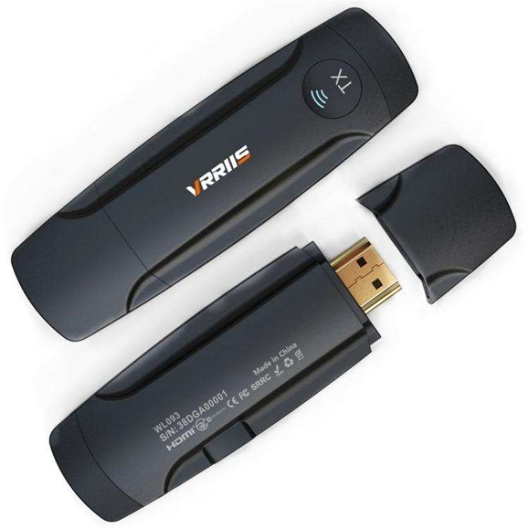 VRRIIS 093 High Definition Extension Video Transmitter Receiver Wireless HDMI Extender(Black)