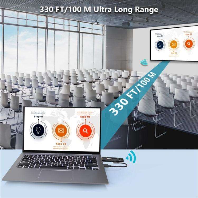 VRRIIS 094 100m HD Video Transmitter Receiver Wireless HDMI Extender 1080P