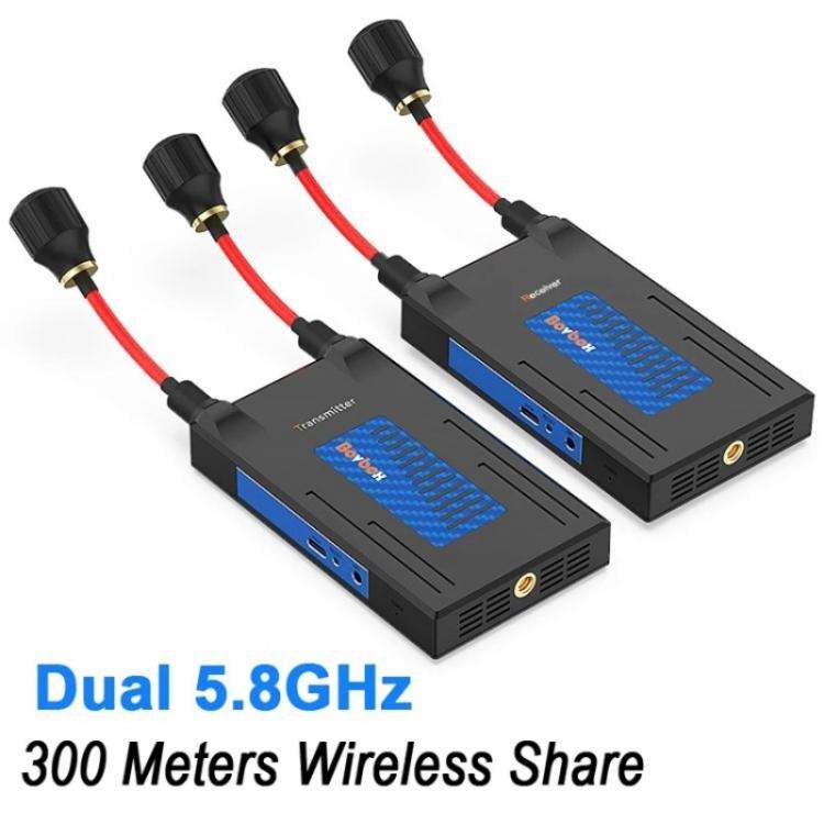 BOVBOX 092 Pro Audio Video Transmitter Receiver 300m Wireless HDMI Extender, Plug:US Plug