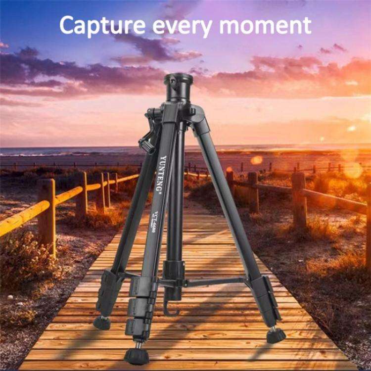 YUNTENG VCT-6680 Travel Tripod Telescopic 152CM Camera Mount Phone Tripod