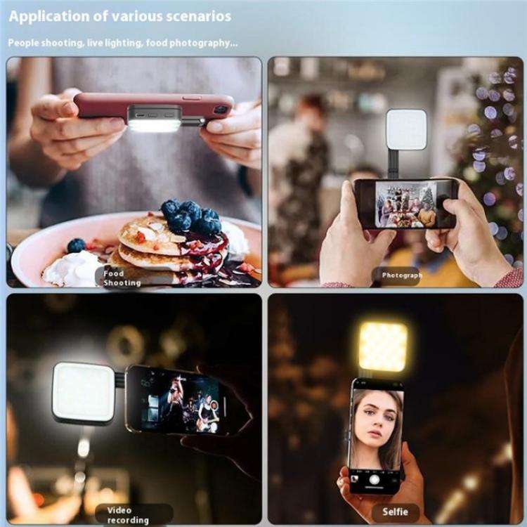 M42 Double-Sided Lighting Fill Light MagSafe Magnetic Phone Selfie Beauty Lamp(Black)