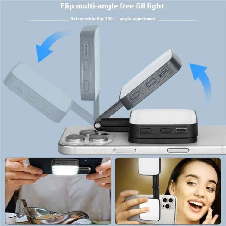 M42 Double-Sided Lighting Fill Light MagSafe Magnetic Phone Selfie Beauty Lamp(Black)