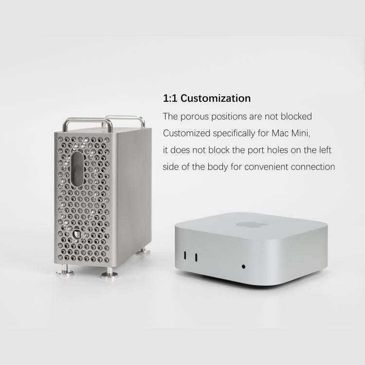 For MAC MINI M4/M4 Pro Computer Case Protective Case(White)