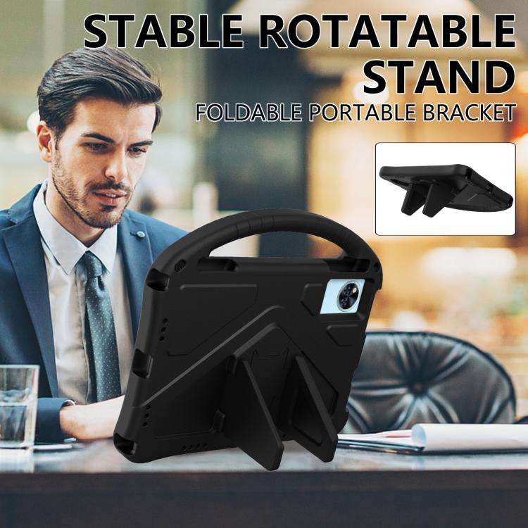 For Doogee T30 Pro 11 2023 EVA Shockproof Tablet Case with Holder(Black)