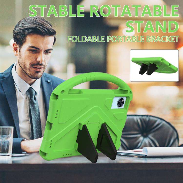 For Doogee T30 Pro 11 2023 EVA Shockproof Tablet Case with Holder(Green)