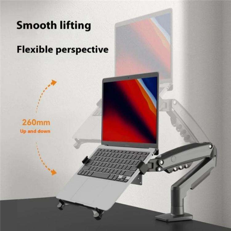NORTH BAYOU F80-FP For 10-17 Inch Laptop Height Adjustable Desktop Mount Bracket(Black)