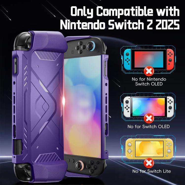 For Nintendo Switch 2 Game Console Mecha Style TPU Protective Case(White)