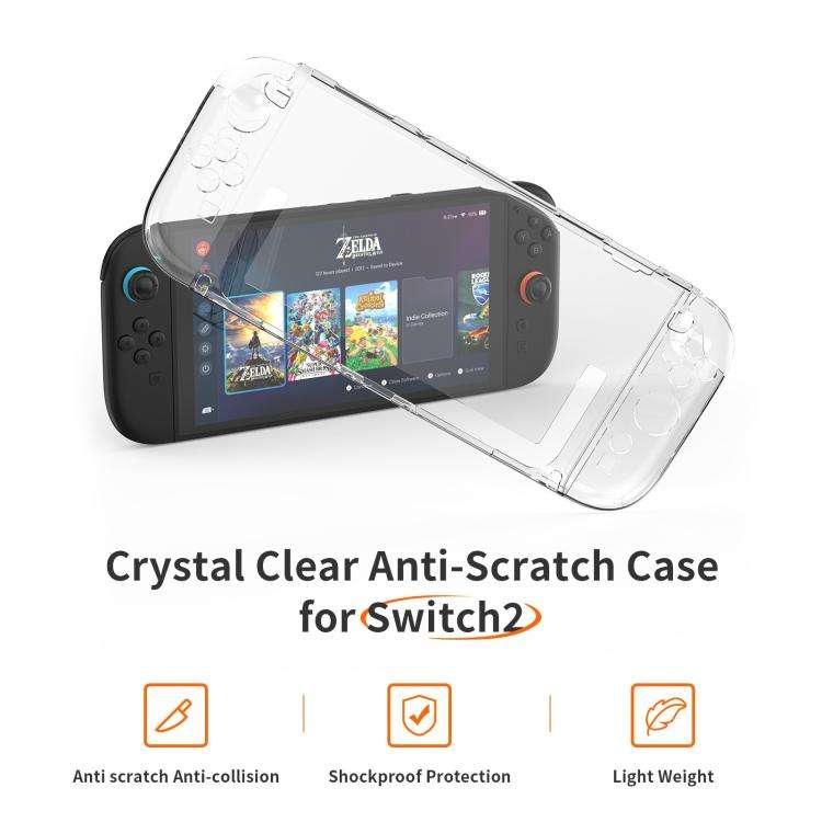 For Nintendo Switch 2  Game Console Split Full Cover Transparent PC Protective Case