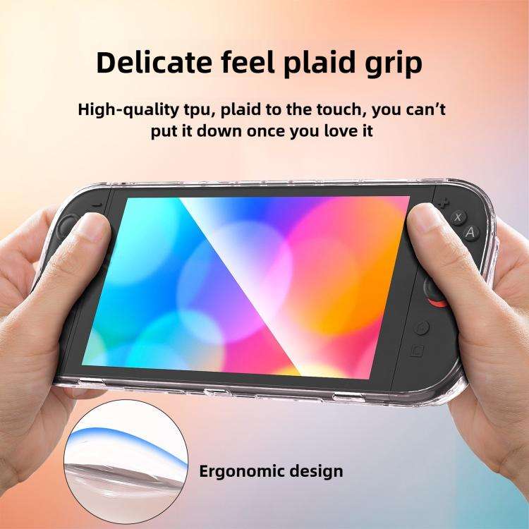 For Nintendo Switch 2 Game Consoles Transparent TPU Protective Case(Translucent Black)