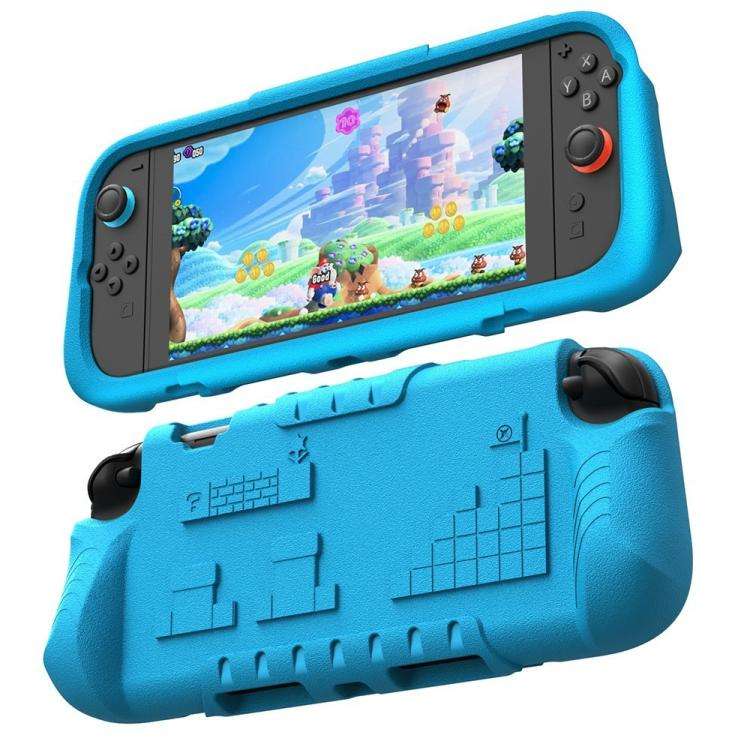 For Nintendo Switch 2 Game Console Anti-Slip And Anti-Drop Liquid EVA Protective Case(Blue)