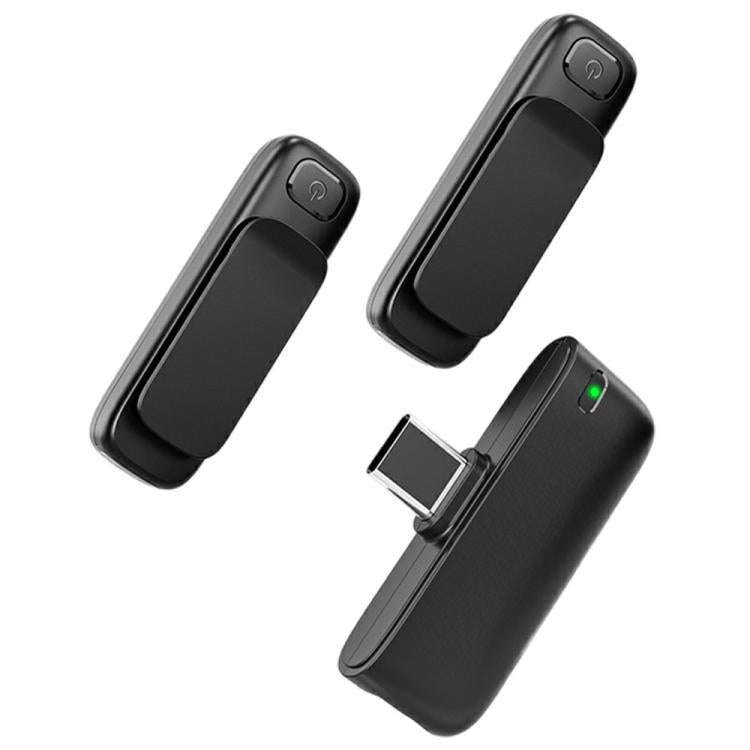 M6 2 Microphone + 1 Receiver Wireless Microphone AI Noise Reduction Live Streaming Mic(Black)