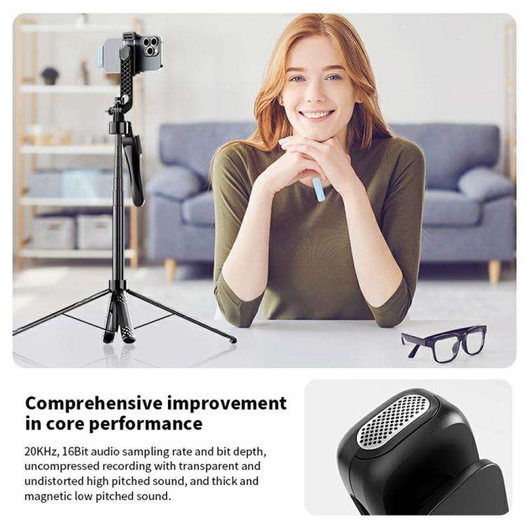 M6 2 Microphone + 1 Receiver Wireless Microphone AI Noise Reduction Live Streaming Mic(Blue)