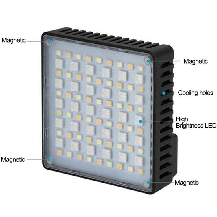 VLOGLITE K10RGB Ultra Thin Pocket Size RGB LED Camera Light Photography Videography Selfie Light