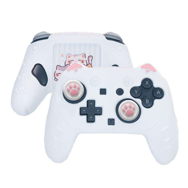 For Nintendo Switch 2 Pro Game Controller Silicone Protective Cover(White)