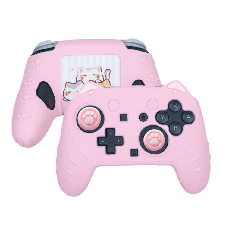 For Nintendo Switch 2 Pro Game Controller Silicone Protective Cover(Pink)