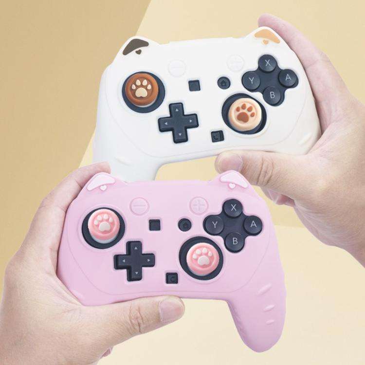 For Nintendo Switch 2 Pro Game Controller Silicone Protective Cover(White)