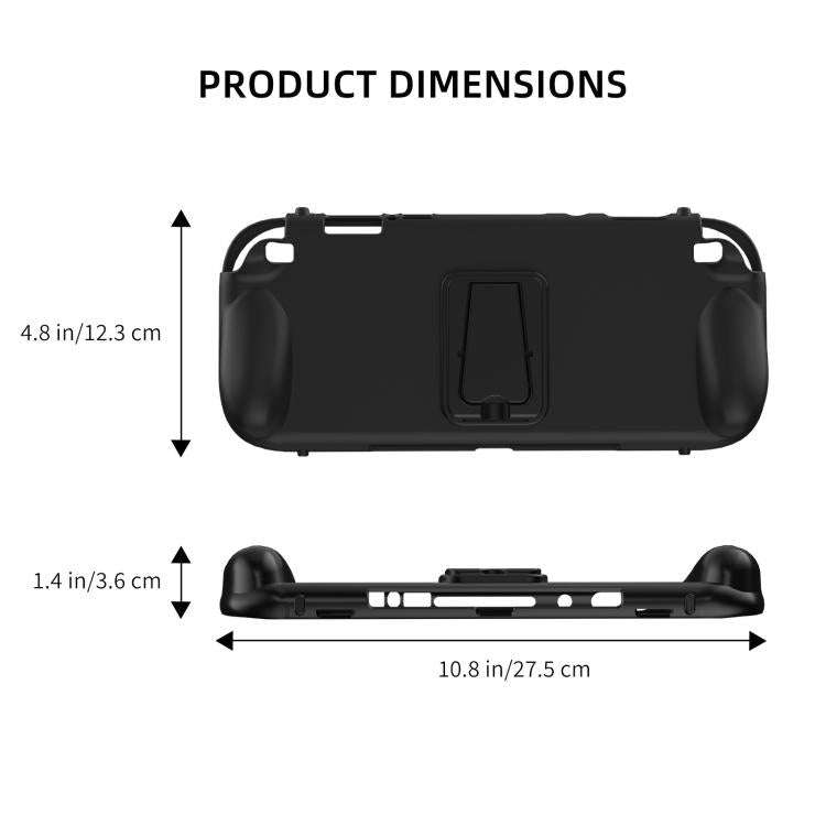 For Nintendo Switch 2 Game Game Console TPU Protective Case with Back Support(Black)