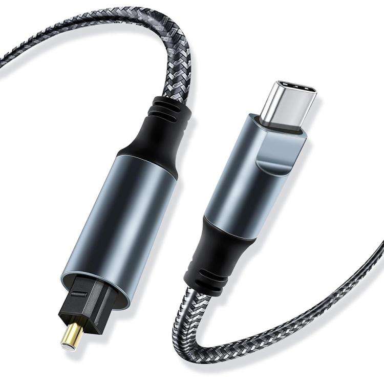 1.2m JUNSUNMAY Male USB Type-C to Male Toslink Optical Audio SPDIF Cable