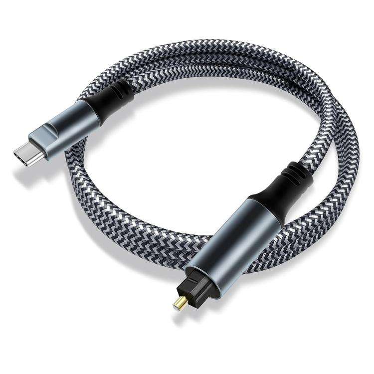1.2m JUNSUNMAY Male USB Type-C to Male Toslink Optical Audio SPDIF Cable