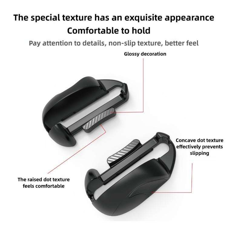For Nintendo Switch 2  PGTECH Mini Portable Mouse with Left and Right Gaming Hand Controllers(Black)