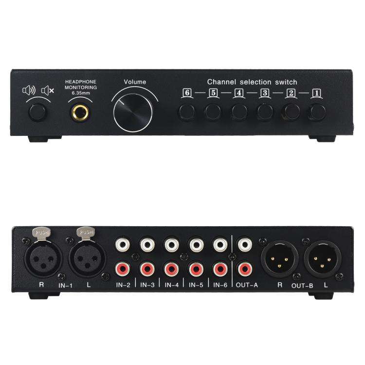 B081 6 Input 3 Outupt Audio Signal Selector Switcher Multi-channel Switcher, Fully Balanced Passi...